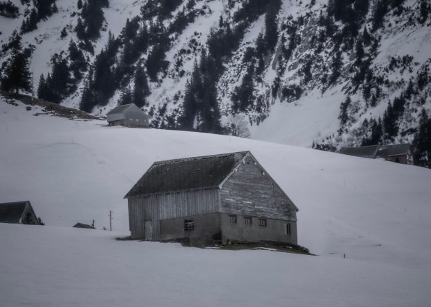 Karlı Tepedeki Harabe